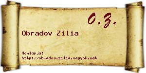 Obradov Zilia névjegykártya